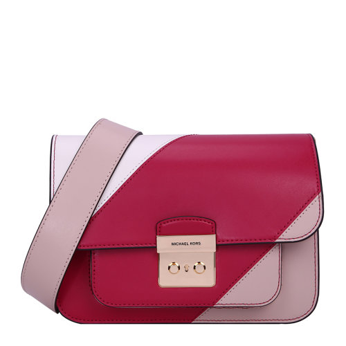 Michael Kors/迈克·科尔斯 女士拼色牛皮经典字母徽标装饰单肩包斜挎包邮差包女包 30S9GS9L3T 多色可选