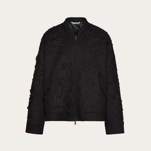  VALENTINO华伦天奴 22年秋冬 男士 夹克 VESTE EN LAINE ET CACHEMIRE A_VEC BRODERIE FLORALE
