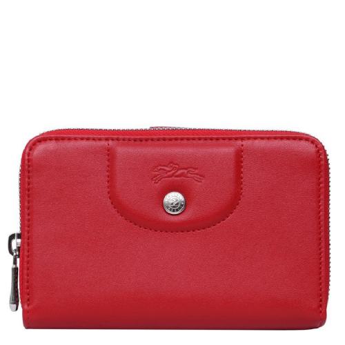  Longchamp/珑骧 女士红色皮革钱包 3251737045 PLSX