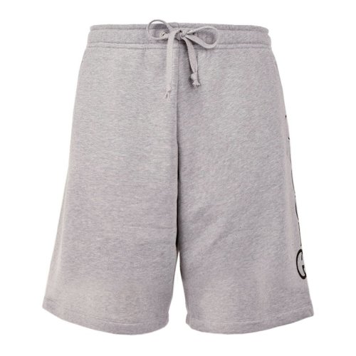 GUCCI 古驰  男装 服装 灰色棉质字母印花松紧系绳运动休闲 男士短裤裤装
