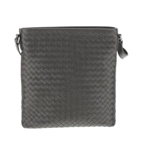 Bottega Veneta/葆蝶家 男士黑色小牛皮斜挎包577534VBOC61000