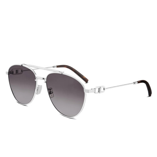 DIOR/迪奥 22年春夏新款 CD LINK R1U系列 男士灰色渐变镜片银色饰面金属镜框潘托斯太阳眼镜墨镜CDLKR1UXR_F0A1