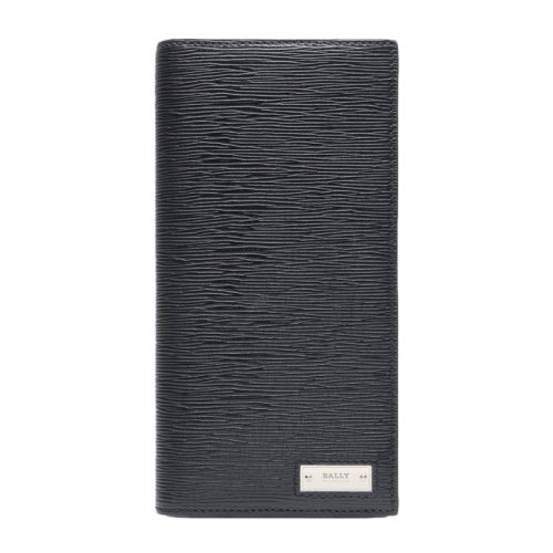 BALLY/巴利   男士深蓝色皮革LOGO标识长款钱夹钱包