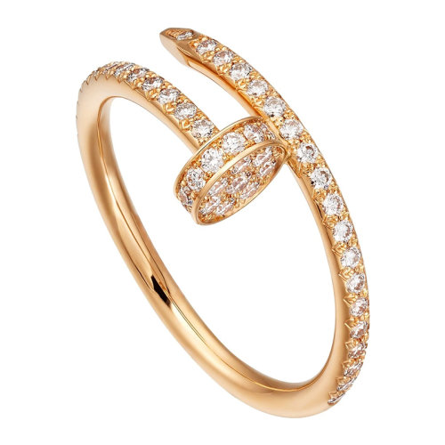 CARTIER/卡地亚 经典Juste un Clou系列 18K金玫瑰金钻石钉子戒指B4231400