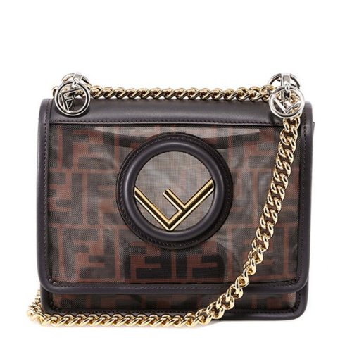  FENDI/芬迪 女士棕色时尚休闲斜挎包 8BT286 A6D7 F12PK