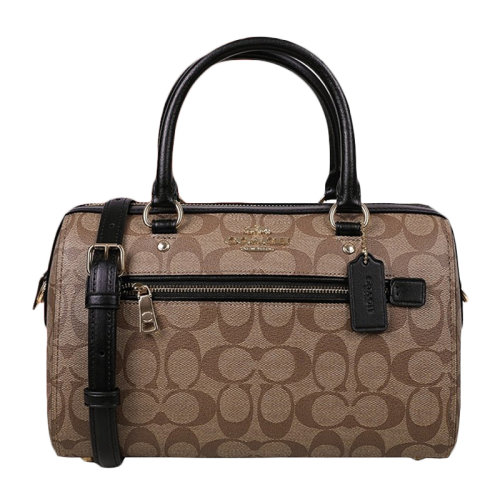 COACH/蔻驰 女士PVC/配皮老花百搭手提包斜挎包