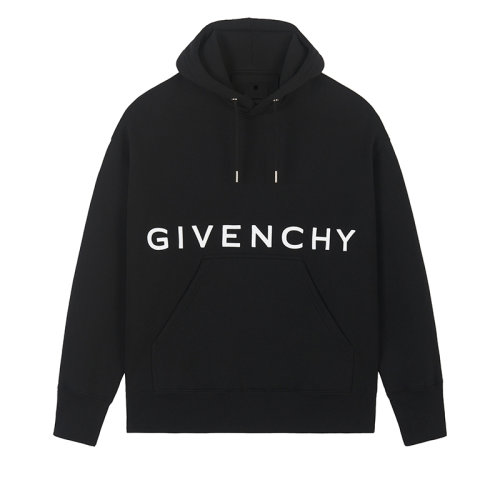 Givenchy/纪梵希      男士黑色纯棉4G LOGO刺绣连帽卫衣BMJ0CQ3Y6V-001