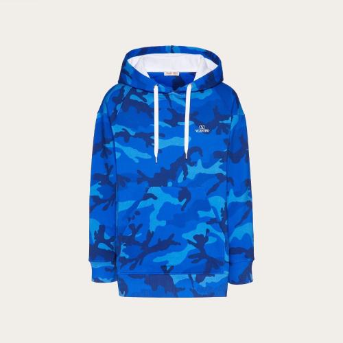  VALENTINO华伦天奴 22年秋冬 男士 卫衣 SWEAT-SHIRT EN COTON A_VEC IMPRIMé CAMOUFLAGE 1V3