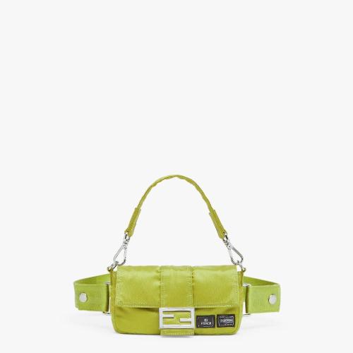  FENDI芬迪 22年秋冬 男士 手提包 嫩芽绿尼龙手机包 7AS138ALW6F1J3R