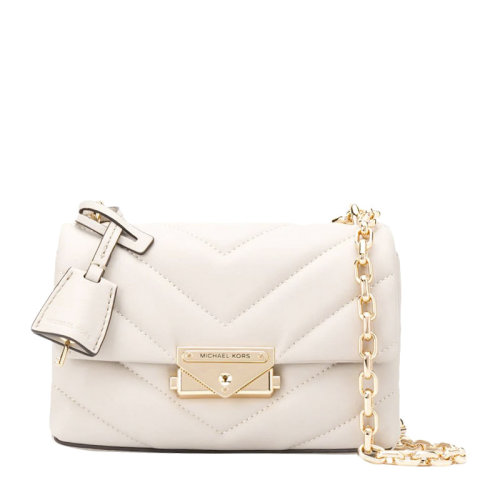 Michael Kors/迈克·科尔斯 CECE系列 女士Saffiano皮革翻盖皮质拼链条肩带经典LOGO款单肩包斜挎包