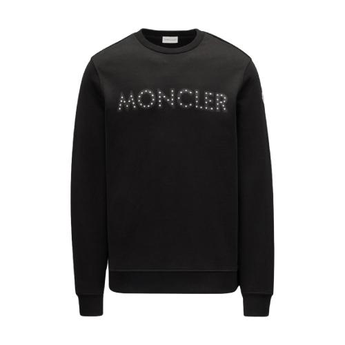  MONCLER蒙可蒙克莱 22年秋冬 男士 长袖T恤 Studded Logo Sweatshirt H10918G00013809KR999