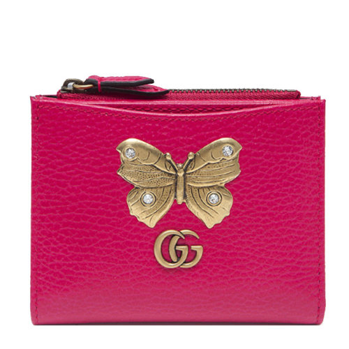 GUCCI/古驰 古琦女包 女士 粉色皮革时尚卡包钱包 499413 CAOGT 5661