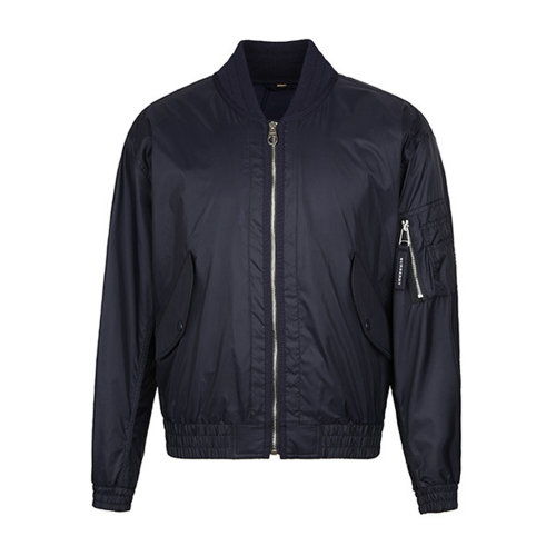 BURBERRY/博柏利  短款男装立领拉链锦纶深蓝 巴宝莉 男士夹克男士外套上装男装 瑕疵特卖（陈列痕迹，不影响使用）