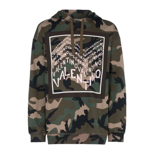  Valentino/华伦天奴 男士军绿色棉质卫衣 RV3MF02C MEL F00 PLFSX