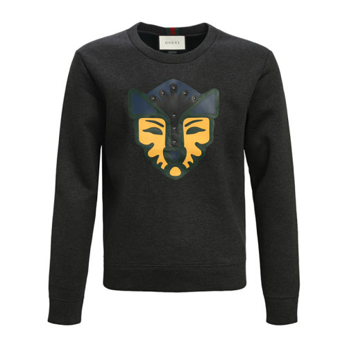 GUCCI 古驰  男装 服饰 黑色动物图案套头衫 男士圆领卫衣 男卫衣