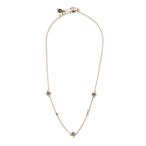 Alexander McQueen/亚历山大麦昆  女士金色骷髅头装饰挂饰项链   $514617J160K7285