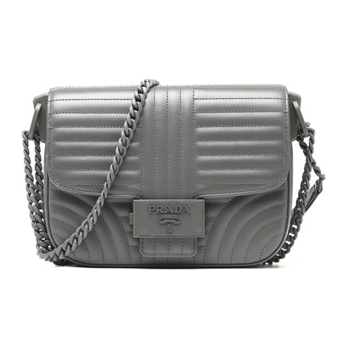 PRADA/普拉达绗缝牛皮革徽标按锁女士单肩包斜挎包1BD217WD9