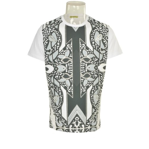  VERSACE JEANS COUTURE 男士米白色棉质短袖T恤 B3GPA766 6598 003 PLFSX