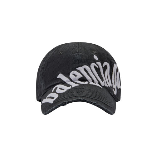 Balenciaga/巴黎世家新款 男士黑色棉质Logo经典棒球帽680738410B21077