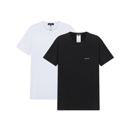  VERSACE/范思哲 22春夏新款 男士棉质圆领贴身打底内衣短袖T恤两件套装 AU04023 AC00058 A2A4