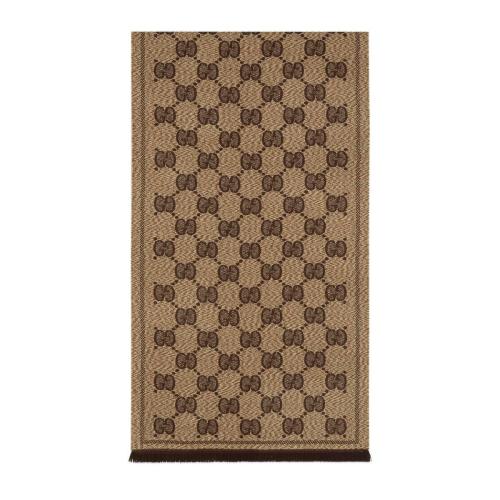  GUCCI古驰 22年秋冬 男士 GG羊毛提花围巾 625898 4G059 9764