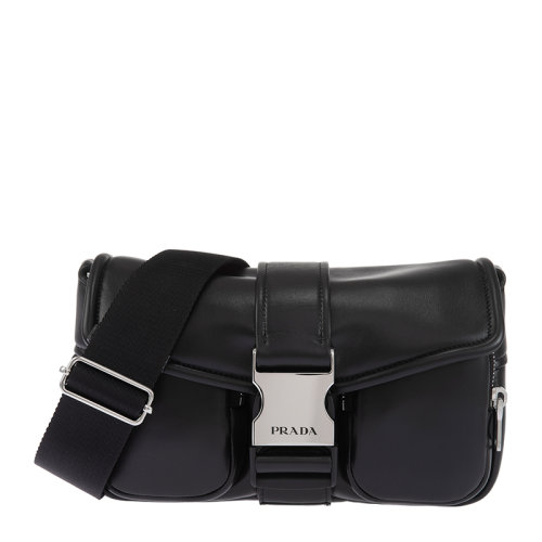 PRADA/普拉达 女士黑色雕刻式徽标单肩包斜挎包女包 1BD295-2ATN-F0002