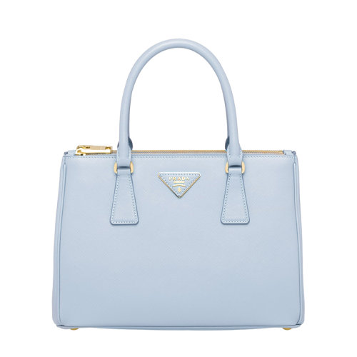 PRADA/普拉达     Galleria系列 女士浅蓝色Saffiano皮革附可拆卸调节皮革肩带拉链外袋手提斜跨单肩包1BA863_NZV_F0076_V_OOO