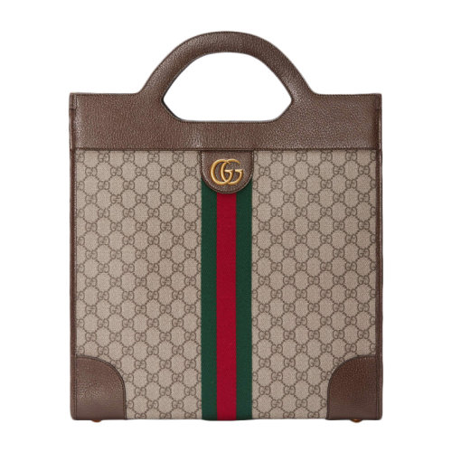 GUCCI/古驰   Ophidia系列 男士米色帆布双G标识手提包