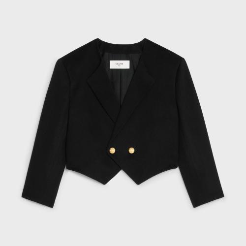  CELINE赛琳思琳 22年秋冬 女士 夹克 SPENCER LOOSE DRAP DE LAINE 2V96L998K.38NO