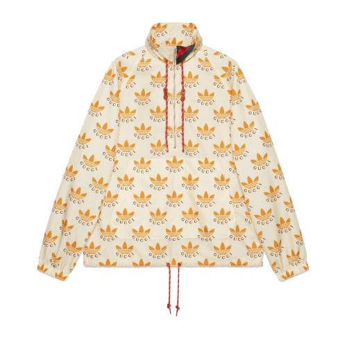  GUCCI古驰 22年秋冬 男士 adidas x Gucci联名系列Trefoil印花夹克 696651 Z8A2I 9233