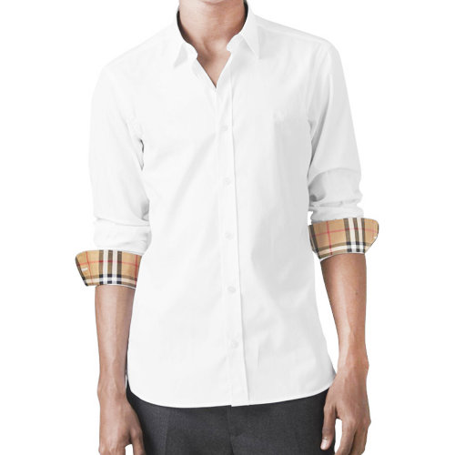 格纹内领长袖衬衫 BURBERRY/博柏利 巴宝莉 男装 衬衣 男士长袖衬衫