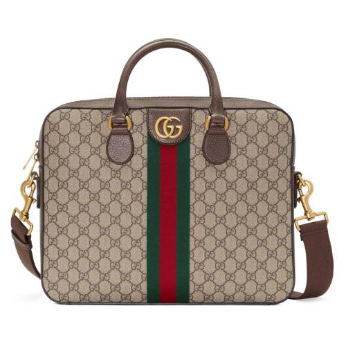 GUCCI/古驰 Ophidia 系列 GG 公文包帆布/配皮 574793 K5IZT