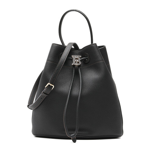 BURBERRY/博柏利22秋冬荔纹牛皮革手提单肩斜挎包水桶包8055691