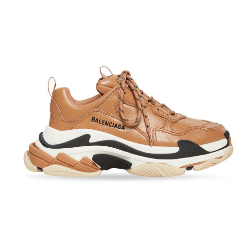 Balenciaga/巴黎世家 22年秋冬新款 男士裸色聚氨酯刺绣鞋面侧面压花徽标拉环双色鞋带运动鞋536737W2FAD9791