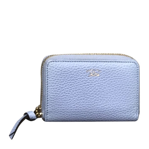 GUCCI/古驰女士皮质雾霾蓝拉链小钱包449347CAO0G    ba