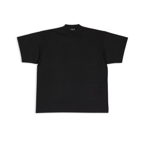 Balenciaga/巴黎世家 22年秋冬新款 女士黑色棉质混纺大廓形短袖T恤694576TMVB90100
