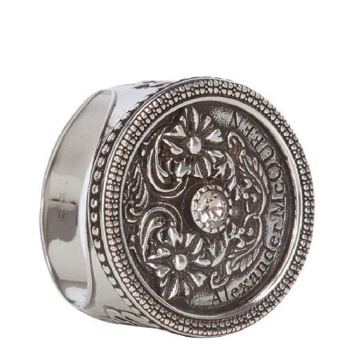 Alexander McQueen/亚历山大麦昆 男士银色金属戒指/指环 611290194VY