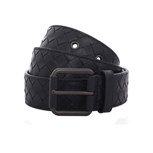 Bottega Veneta/葆蝶家 宝缇嘉 男士皮质编织深蓝色时尚百搭针扣皮带腰带 407396V46504013