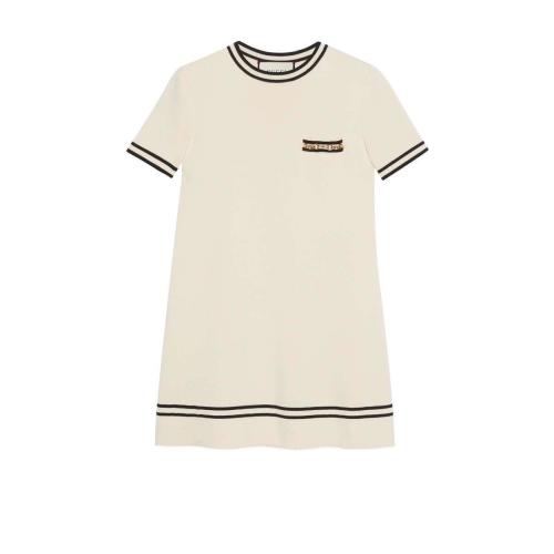  GUCCI古驰 22年秋冬 女士 GG提花羊毛连衣裙 650387 XKBNZ 9087 预定商品2-6周发货