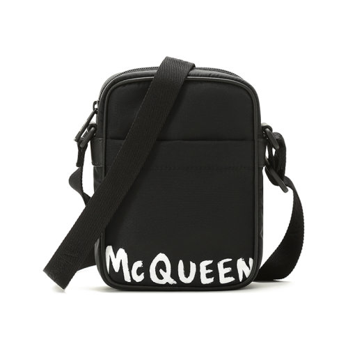 Alexander McQueen/亚历山大麦昆 男士织物单肩斜挎包邮差包 610679 HWC2B
