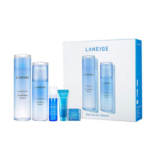 Laneige/兰芝清爽护肤套装355ml/套(精华水200ml/瓶+保湿乳120ml/瓶+精华露10ml/瓶+面霜10ml/支+面膜15ml/罐)新疆不发货