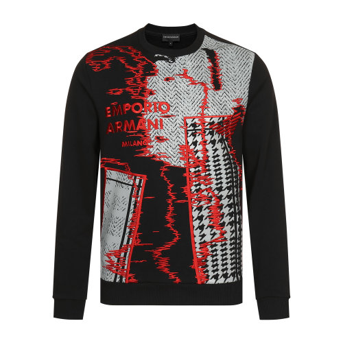 Emporio Armani/安普里奥阿玛尼 黑色 男士印花装饰卫衣 6G1M6Q-1JG5Z-0999
