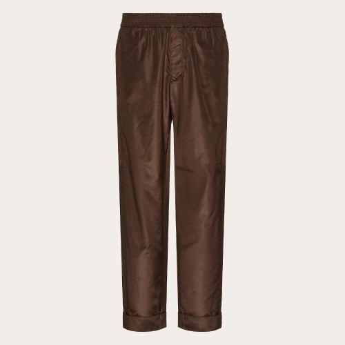  VALENTINO华伦天奴 22年秋冬 男士 休闲裤 PANTALON FACON PYJAMA EN TAFFETAS LA_Vé XV0RBB6
