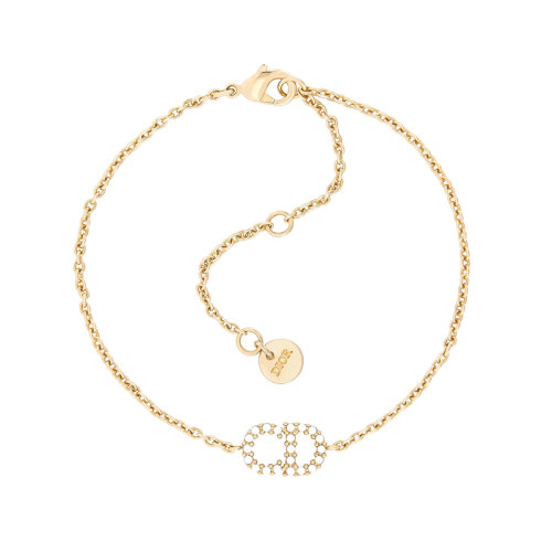 DIOR/迪奥 18新款 CLAIR D LUNE镀金复古金属CD水晶手链