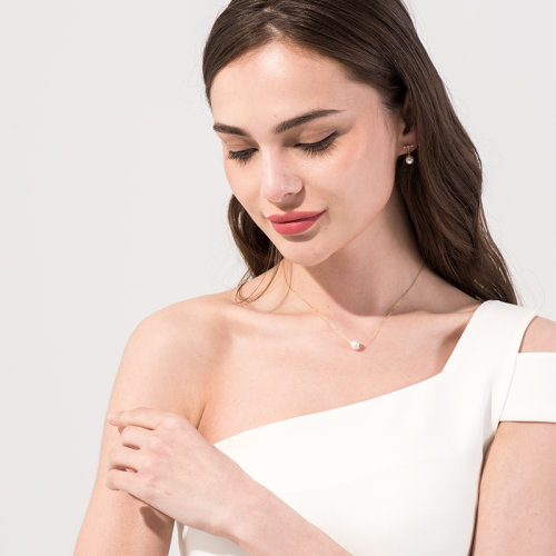 GeleiStory/GeleiStory优雅珍珠系列18K金Akoya海珠女士路路通项链