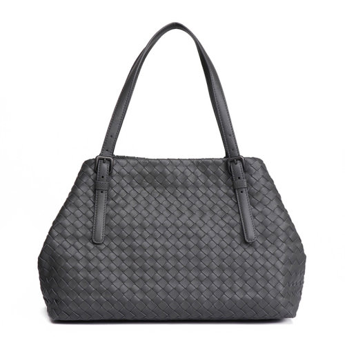 Bottega Veneta/葆蝶家 女士深灰色皮革手提包单肩包斜挎包女包 337260-V0016-8582