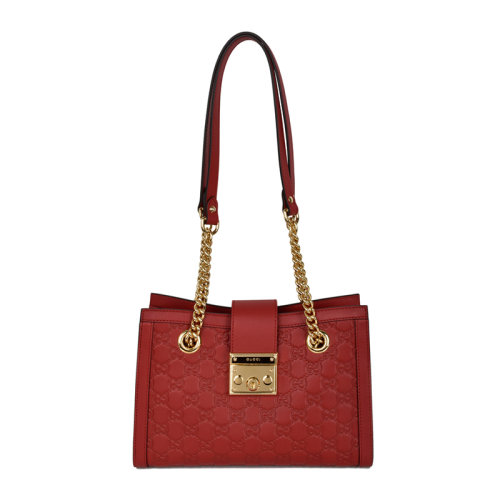 GUCCI/古驰 女士红色牛皮单肩包手提包 498156-0REAG-6433