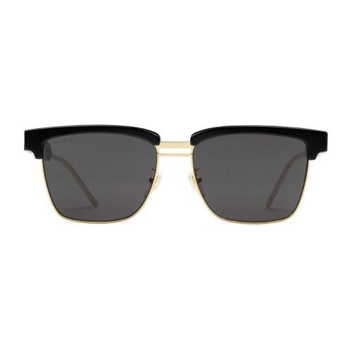  GUCCI古驰 22年秋冬 男士 方形镜框金属醋纤太阳眼镜 596071 J0770 1011