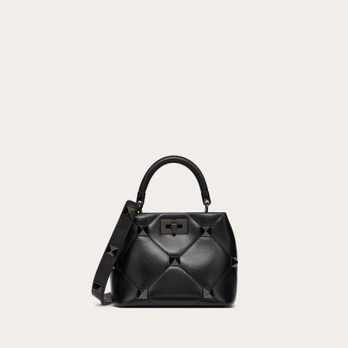  VALENTINO华伦天奴 22年秋冬 女士 单肩包 Petit sac Roman Stud The Handle Bag en cuir napp