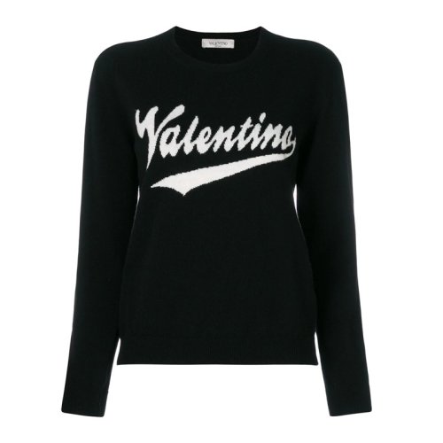  Valentino/华伦天奴 女士黑色羊毛混纺针织衫/毛衣 PB3KC0533R5 0NO PLFSX